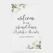 Acryl repetitie diner welkomstbord | groen acryl bord (Voorkant)