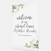 Acryl repetitie diner welkomstbord | groen acryl bord (Hoek)