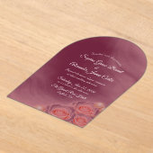 Acryl Roze Parels Trouw Uitnodiging (Laagn)