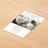 Acryl Rozen bruiloft uitnodiging (Laagn)