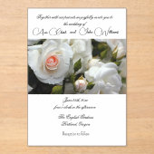 Acryl Rozen bruiloft uitnodiging (Voorkant)