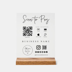 Acryl Scan Mobiele Betaling Afhandeling Zakelijk t Bord