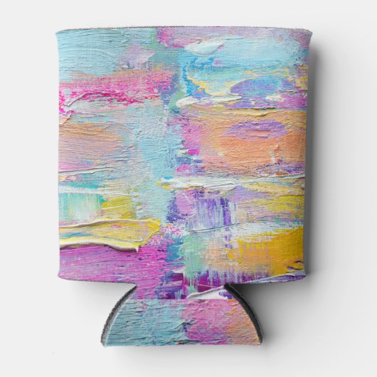 Acryl schilderij kunst achtergrond textuur blikjeskoeler (Voorkant)