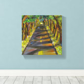 Acryl schilderij van tunnel van bomen in Kauai Canvas Afdruk (Insitu (Houten vloer))