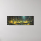 Acryl schilderij van vuurvliegjes licht op een mys canvas afdruk (Voorkant)