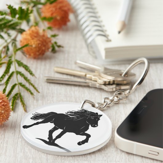 Acryl Schlüsselanhänger mit Islandpferd Sleutelhanger (Voorkant Rechts)