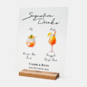 Acryl Signature Drinken Wedding Bar Sign Acryl Bord (Hoek)