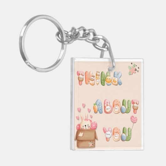 Acryl Sleutelhanger | Denk aan jou (Voorkant Links)