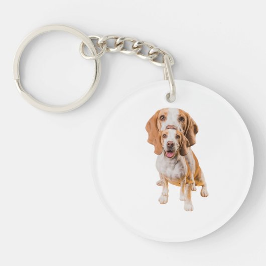 Acryl Sleutelhanger Dog Print (Voorkant)