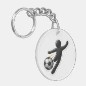 Acryl Sleutelhanger - Football Design (Voorkant Links)