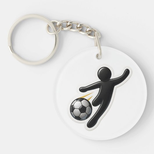 Acryl Sleutelhanger - Football Design (Voorkant)