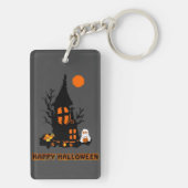 Acryl Sleutelhanger | Happy Halloween (achterkant)