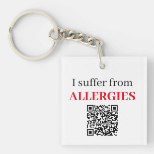 Acryl sleutelhanger - Ik lijd aan allergieën QRCod