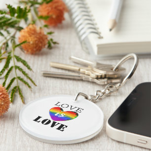 Acryl Sleutelhanger "Liefde is Liefde".