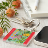 Acryl Sleutelhanger Luiaard Liefde, Wildlife (Voorkant Rechts)