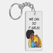 Acryl sleutelhanger - Meiden kunnen het! (Voorkant Links)