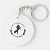 Acryl sleutelhanger met Brantham kaart (Achterkant)