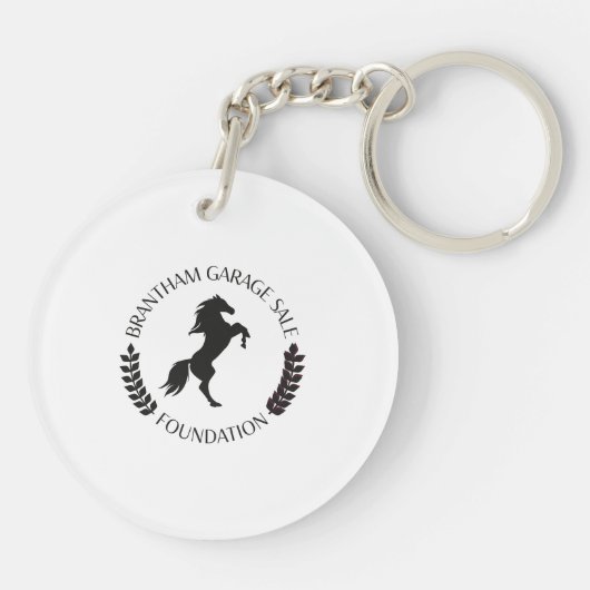 Acryl sleutelhanger met Brantham kaart (Achterkant)