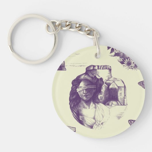 Acryl Sleutelhanger met optische illusie (Voorkant)