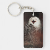 Acryl Sleutelhanger met Schattigee uil ontwerp (Voorkant)