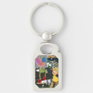 Acryl Sleutelhanger Muziek Muizen