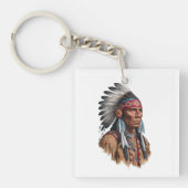 Acryl Sleutelhanger - Native Americans (Voorkant)