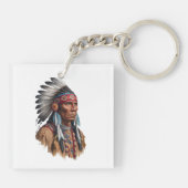 Acryl Sleutelhanger - Native Americans (Achterkant)