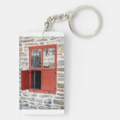 Acryl sleutelhanger, Rechthoek (dubbelzijdig) Sleutelhanger (achterkant)