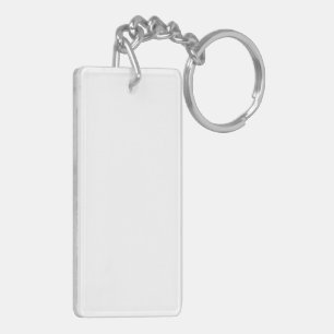 Acryl Sleutelhanger, Rechthoek (dubbelzijdig) Sleutelhanger