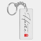 Acryl Sleutelhanger, Rechthoek (dubbelzijdig) Sleutelhanger (Voorkant Links)