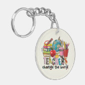 Acryl Sleutelhanger van de leerkracht (Voorkant Links)