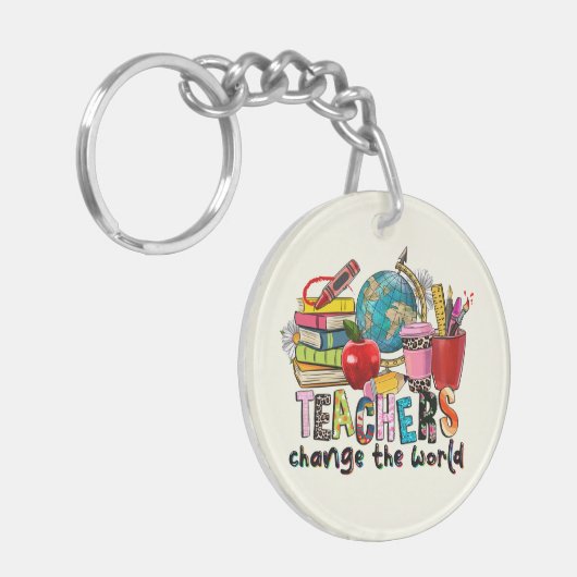 Acryl Sleutelhanger van de leerkracht (Voorkant Links)