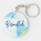 Acryl Sleutelhanger van Rand - Bismillah Blue (Achterkant)