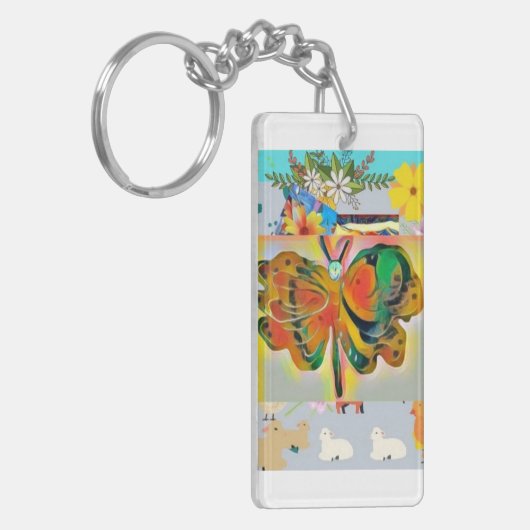 Acryl Sleutelhanger vlinder (Voorkant Links)