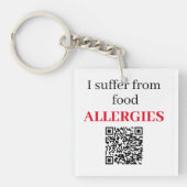 Acryl Sleutelhanger - Voedselallergieën QRCode (voorkant)
