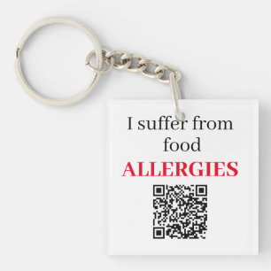 Acryl Sleutelhanger - Voedselallergieën QRCode