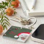 Acryl Sleutelhanger, vrolijke Hissmas wensen Sleutelhanger (Voorkant Rechts)