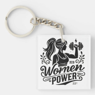 Acryl Sleutelhanger Vrouwen Macht'