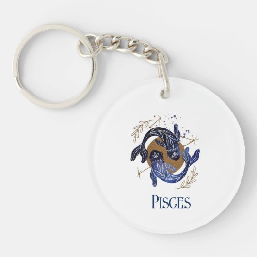 Acryl Sleutelhanger-Zodiac-pisces Sleutelhanger (Voorkant)