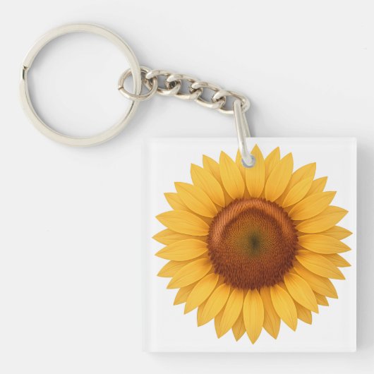 Acryl sleutelhanger - Zonnebloem (voorkant)
