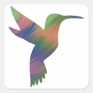 Acryl-stijl kolibrie Sticker