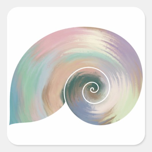 Acryl-stijl Nautilus Shell Sticker (Voorkant)
