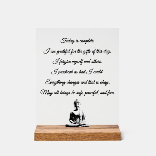 Acryl tafelblad inspirerend gebed bord (Voorkant)