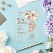 Acryl teddybeer Baby shower Spaans Uitnodiging (Insitu (Huwelijk))