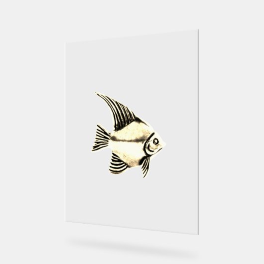 ACRYL TEKEN FISH DESIGN STIJL ACRYL BORD (Hoek)