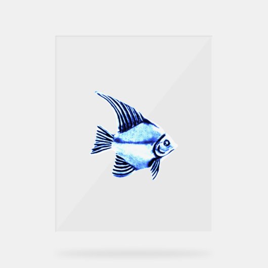 ACRYL TEKEN FISH DESIGN STIJL BORD (Voorkant)