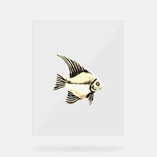 ACRYL TEKEN FISH DESIGN STIJL BORD (Voorkant)