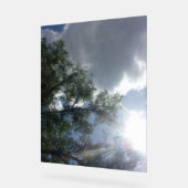 Acryl Teken ontwerp stijl blauwe lucht Bord (Hoek)