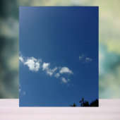 Acryl Teken ontwerp stijl blauwe lucht Bord (Neutraal)