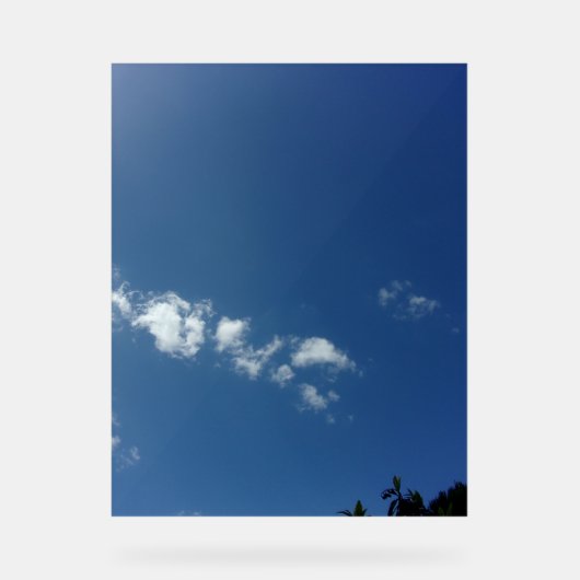 Acryl Teken ontwerp stijl blauwe lucht Bord (Voorkant)